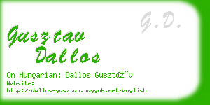 gusztav dallos business card